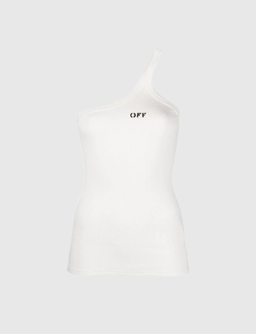 OFF WHITE LOGO STAMP ASYMMETRIC TANK TOP