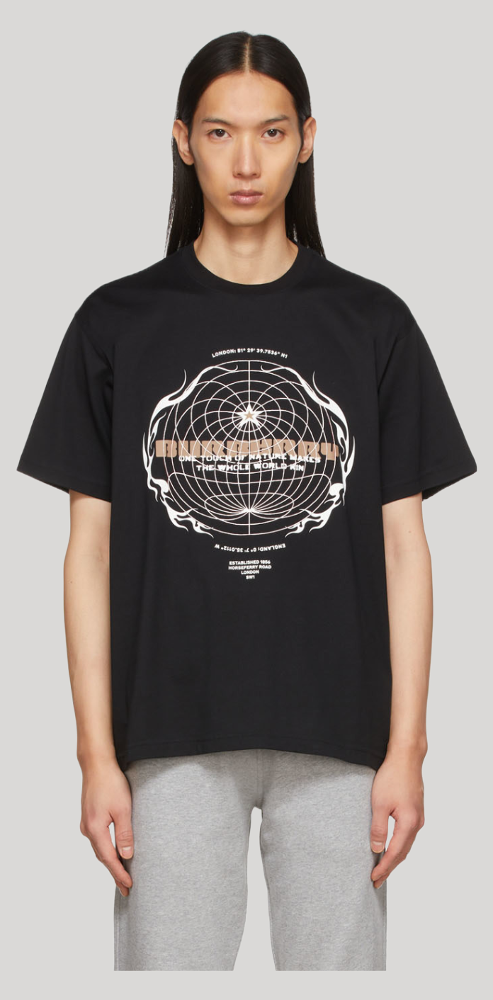 BURBERRY GLOBE GRAPHIC T-SHIRT