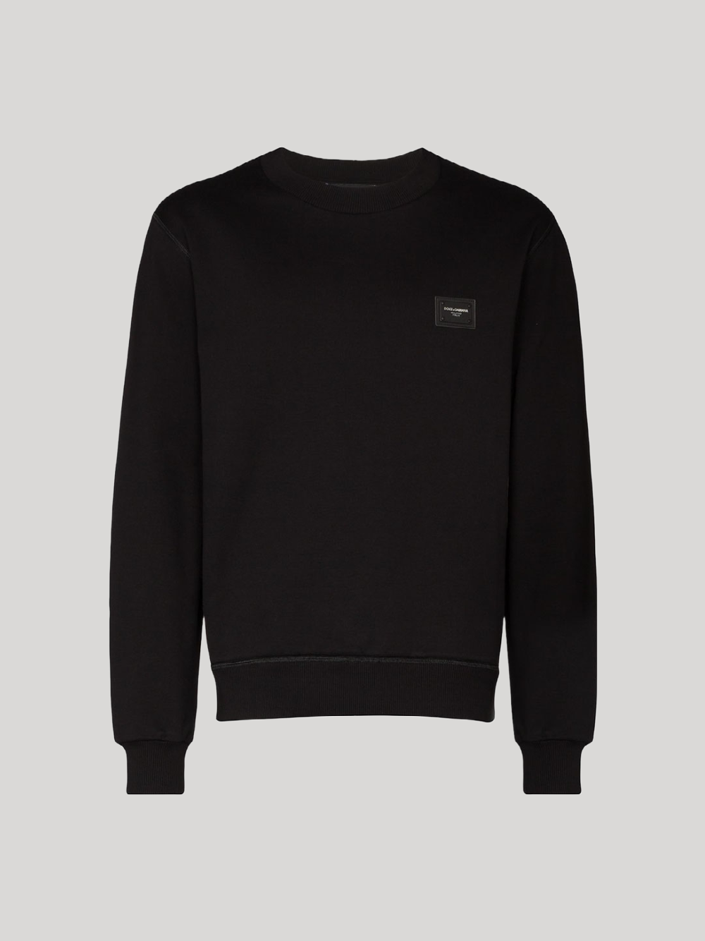 DOLCE&GABBANA LOGO-PLAQUE SWEATSHIRT