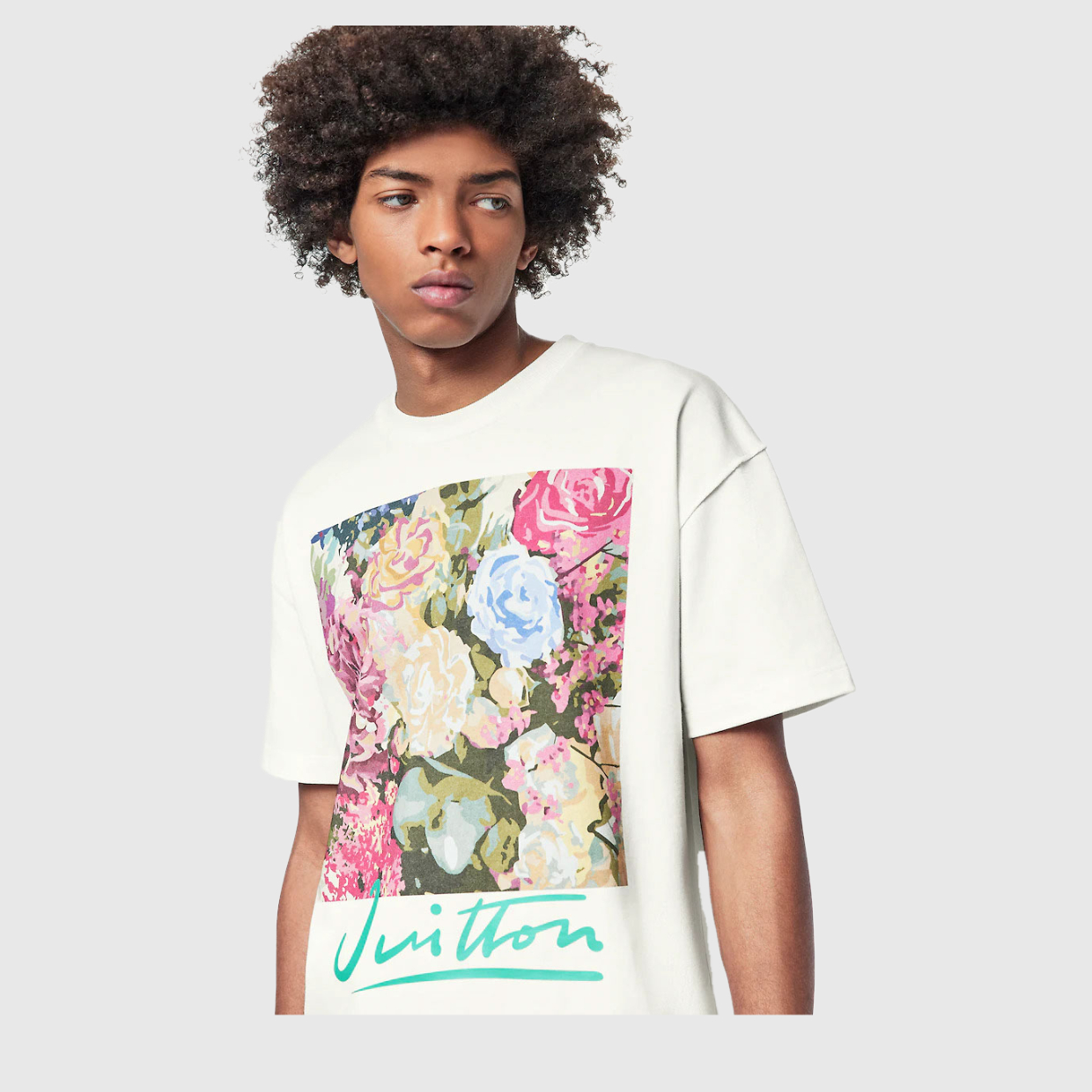 LV FLOWER TAPESTRY PRINT T-SHIRT