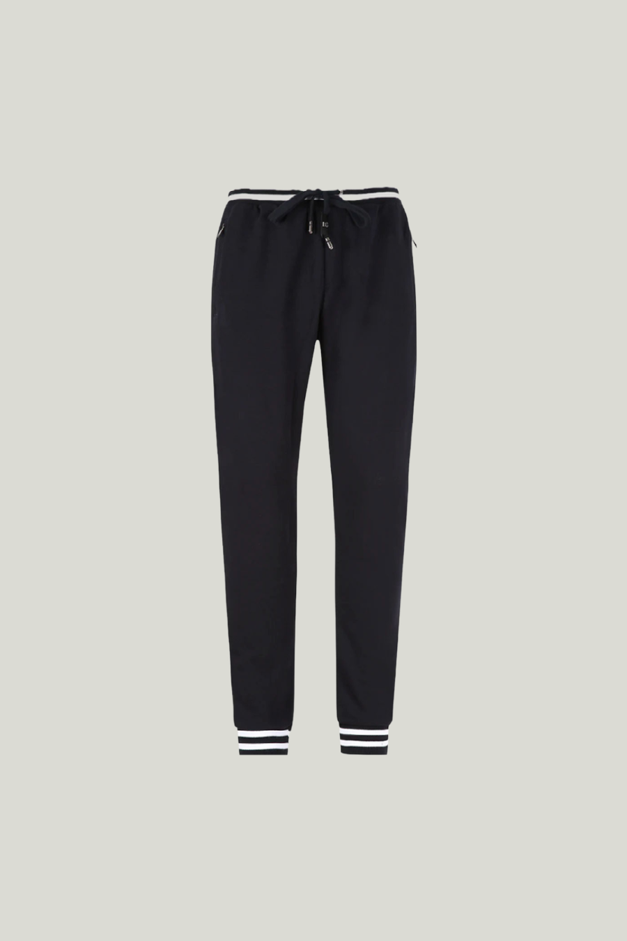 DOLCE & GABBANA PLAQUE BLACK PANTS