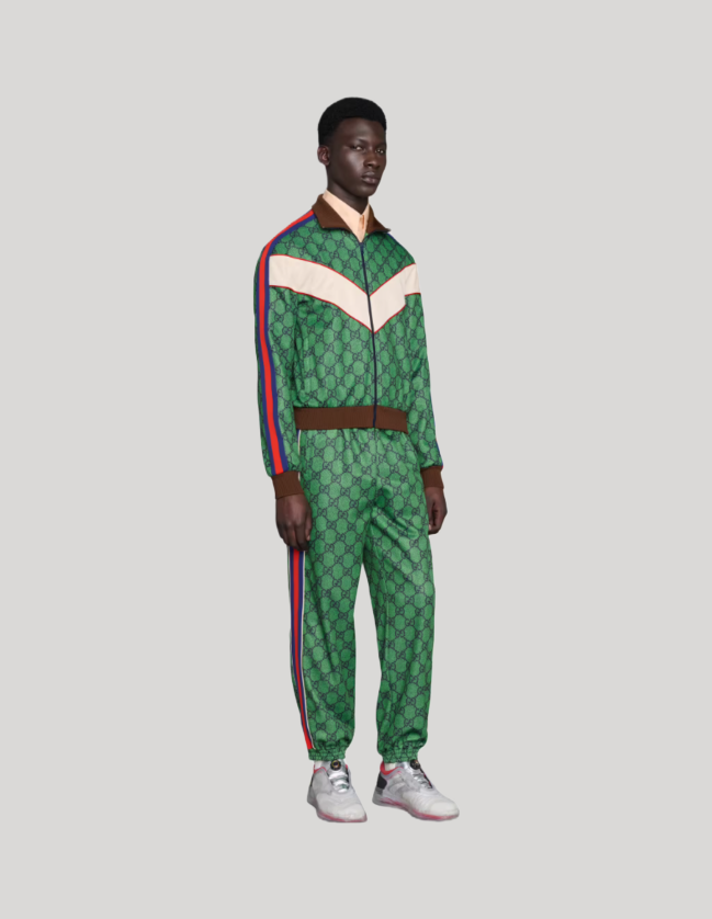 GUCCI GREEN AND DARK BLUE TRACKSUIT SET