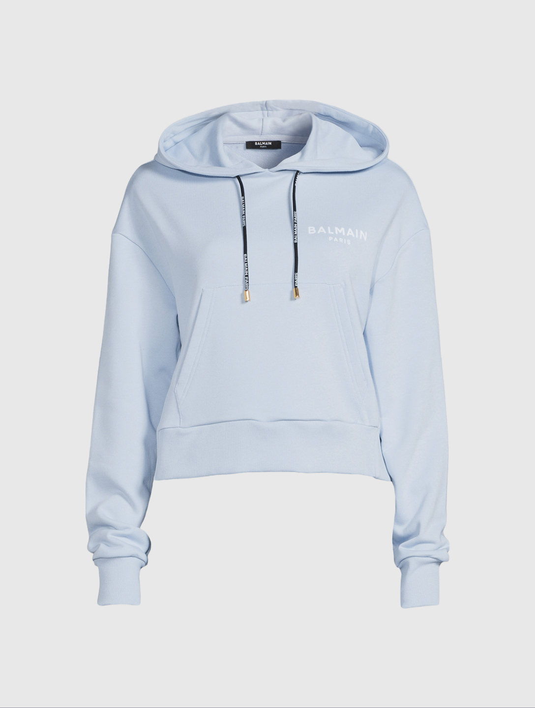  CROPPED LOGO-PRINT HOODIE