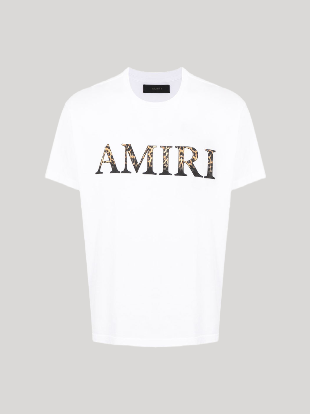 AMIRI LOGO LEOPARD PRINT T-SHIRT