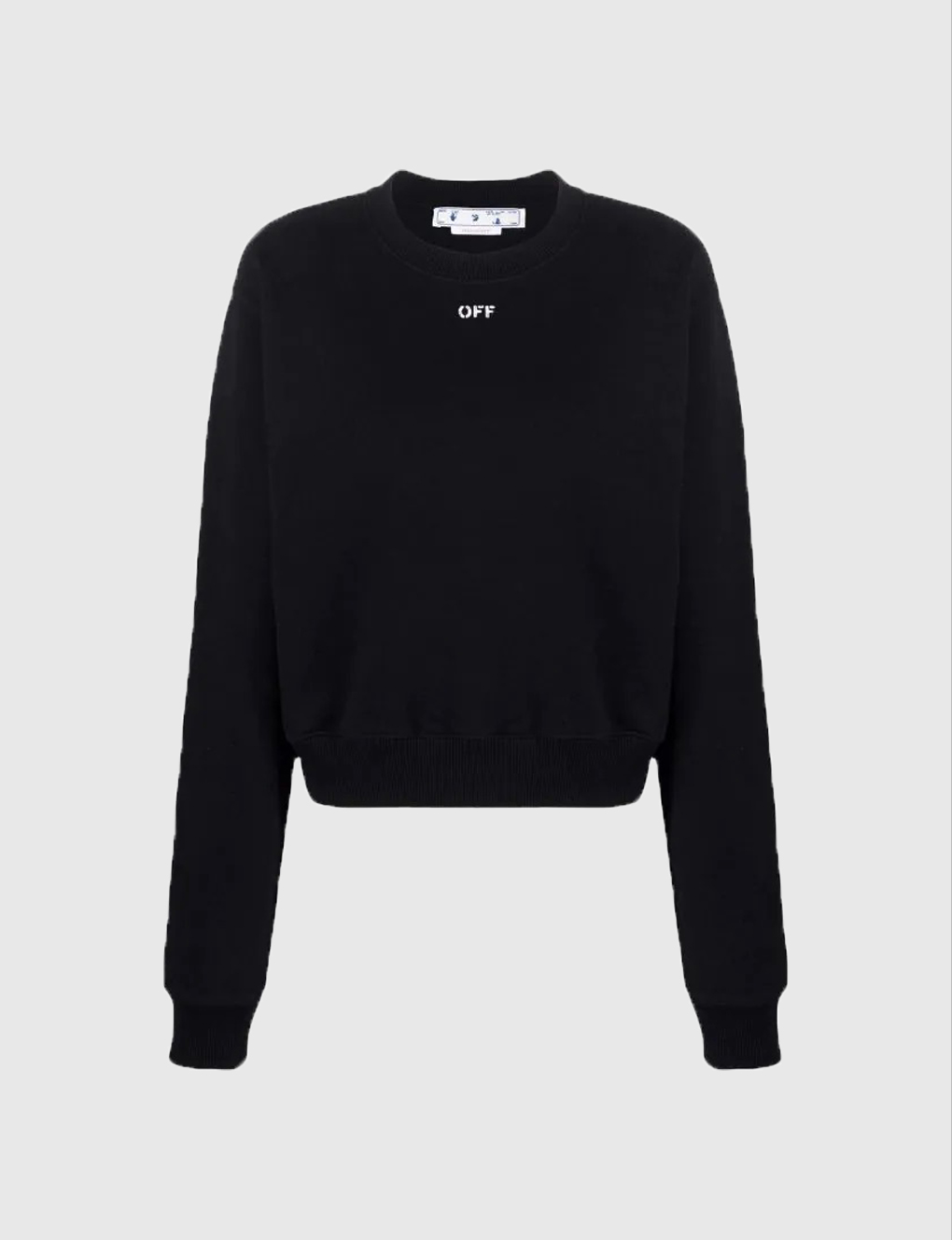 OFF WHITE OFF-STAMP CROPPED SWEATSHIRT