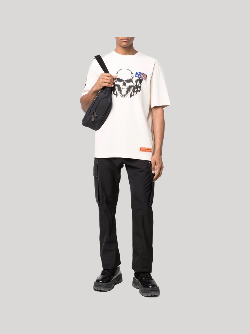  HERON PRESTON SKULL PRINT T-SHIRT