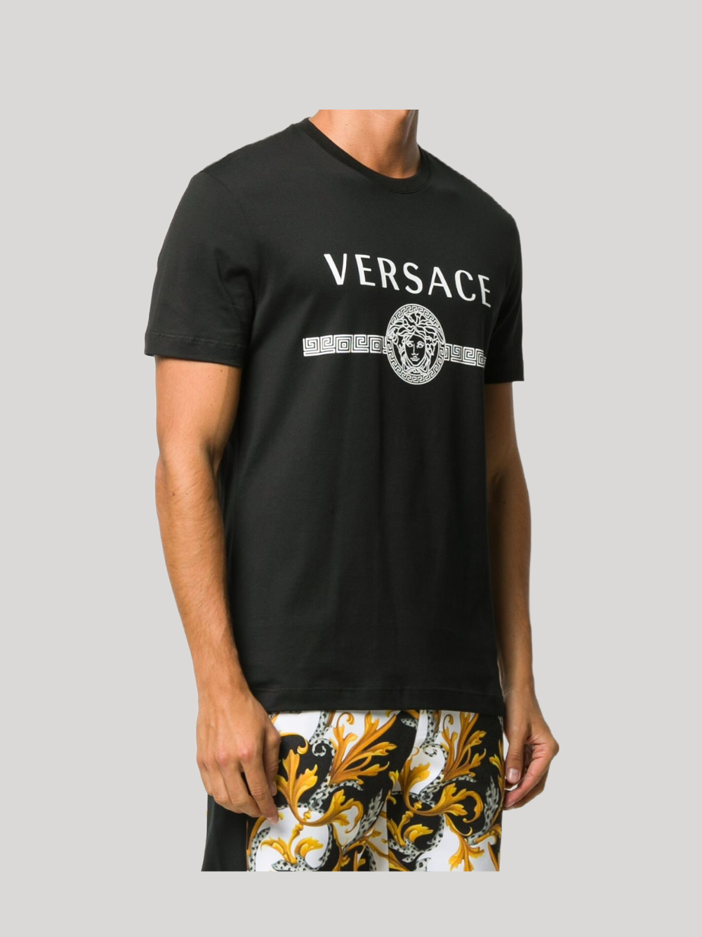 VERSACE LOGO PRINT T-SHIRT