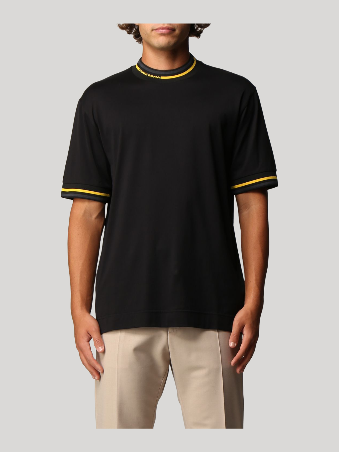 FENDI BLACK JERSEY T-SHIRT CODE